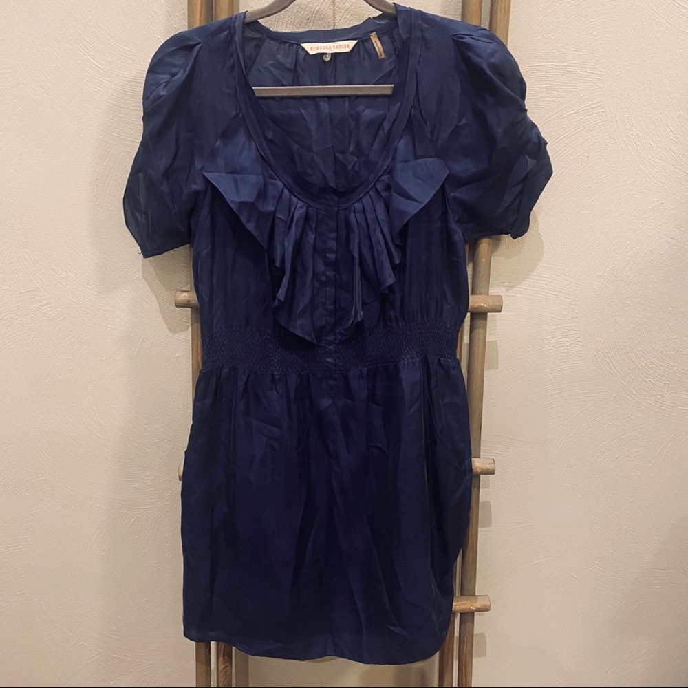 Rebecca Taylor Silk Ruffle Dress